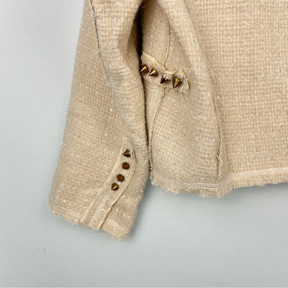 Lovers + Friends x Because I’m Addicted En Vogue Jacket in Cream Tweed/Stud M - Picture 9 of 15